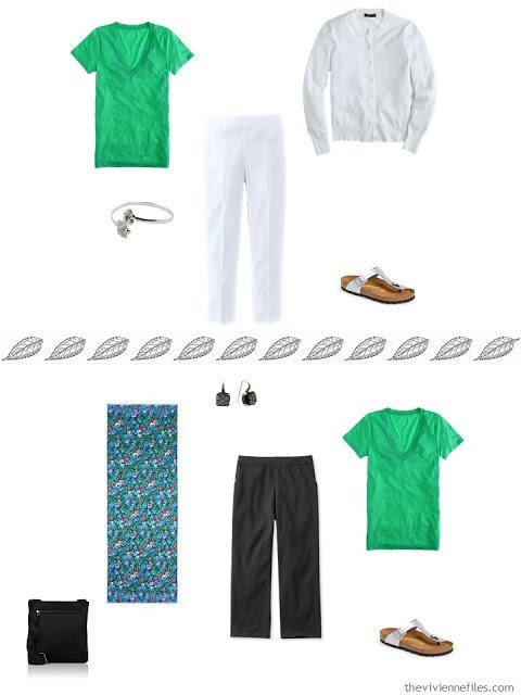 A travel capsule wardrobe inspired by Art: Femme au Col Blanc by Marc Chagall