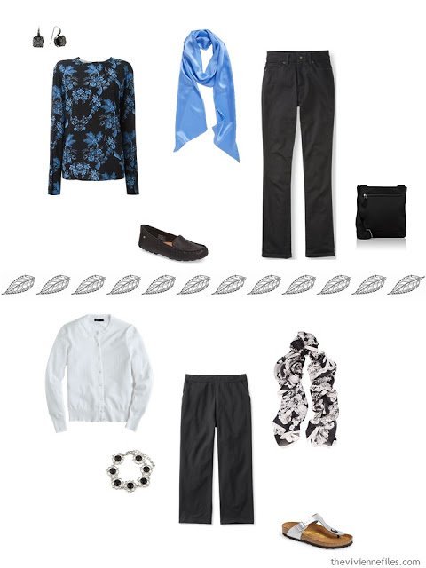 A travel capsule wardrobe inspired by Art: Femme au Col Blanc by Marc Chagall