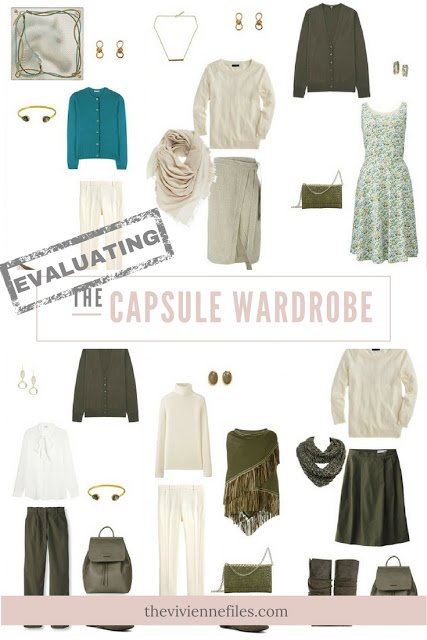 How to Evaluate a capsule wardrobe in an olive and beige color palette