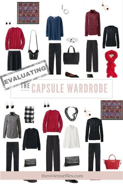 How to evaluate a capsule wardrobe with a black based color palette