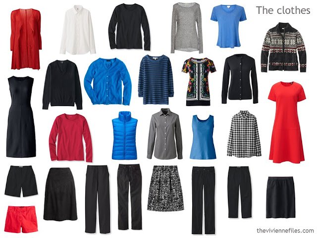 How to evaluate a capsule wardrobe with a black based color palette