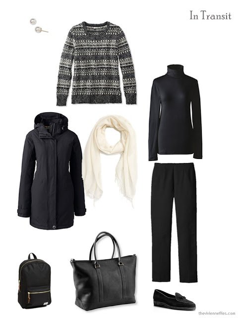 A travel capsule wardrobe with what to pack for Dublin, Ireland in winter