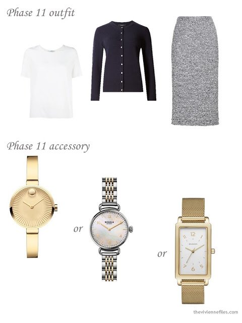 How to add a feminine watch to a business capsule wardrobe