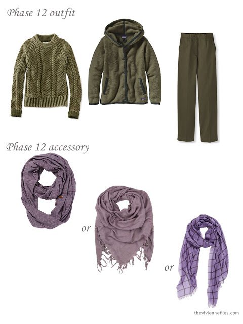How to choose a muted purple scarf