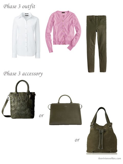 Choosing an olive green tote bag