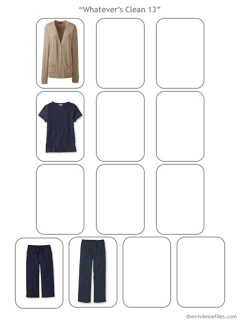 Started core capsule wardrobe items in a Whatever's Clean 13 capsule wardrobe