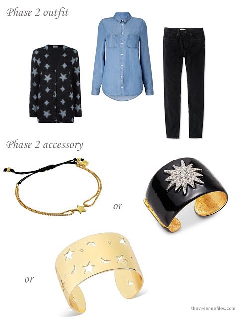 Adding a star bracelet to a capsule wardrobe