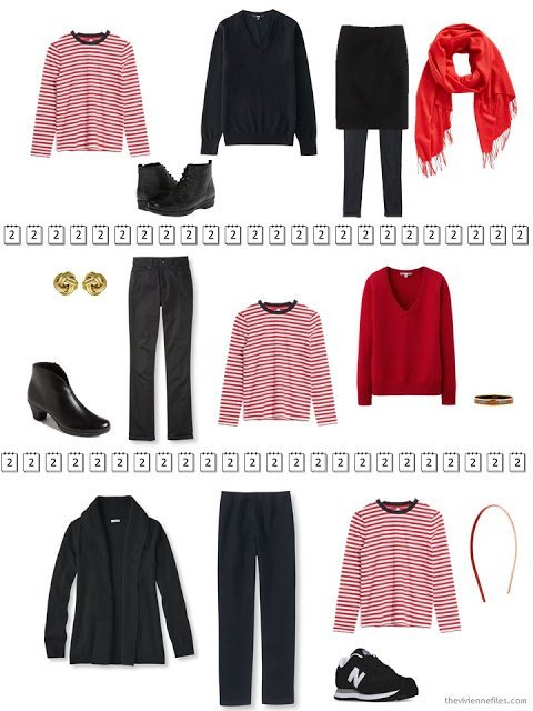 3 Outfits from a capsule wardrobe in a year without shopping