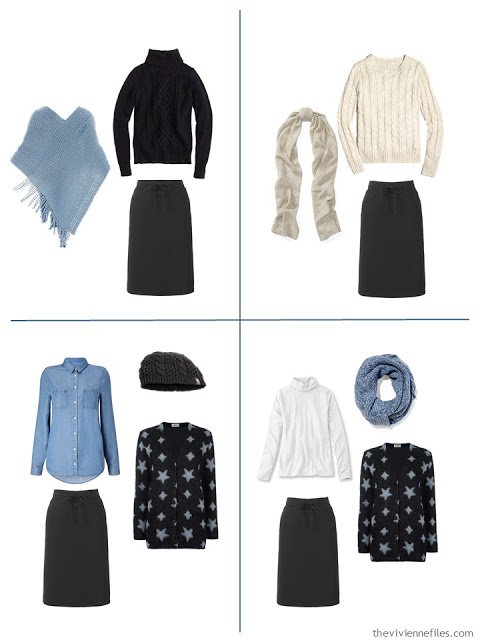 A winter travel capsule wardrobe inspired by Winter Scene in Moonlight by Henry Farrer