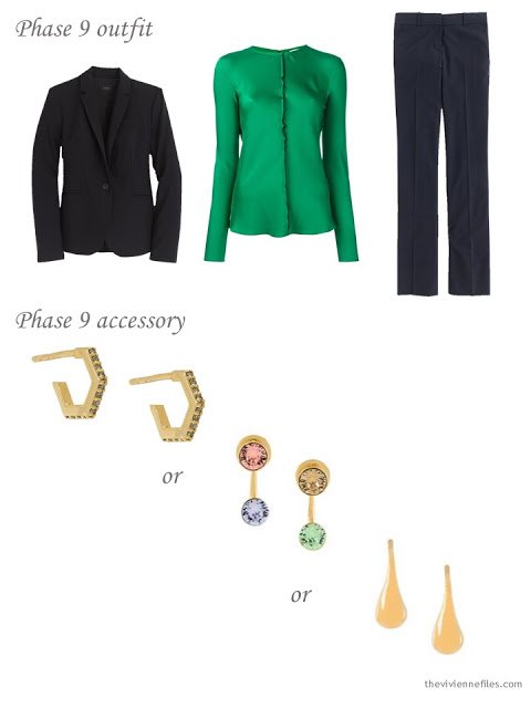 How to add creative earrings to a business capsule wardrobe