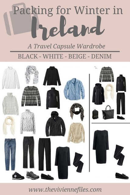 A winter travel capsule wardrobe - What to pack for Ireland in winter