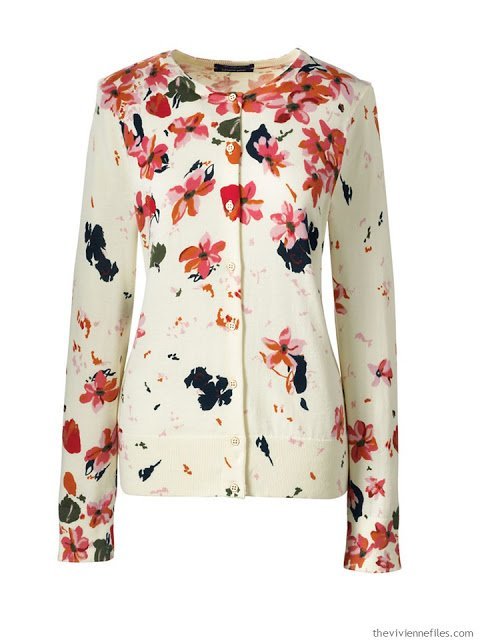 How to Assemble a Warm-Weather Capsule Wardrobe - Bavarian Cream Tossed Floral Cardigan