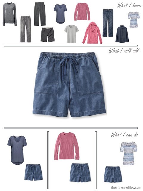 how to add denim blue shorts to your wardrobe