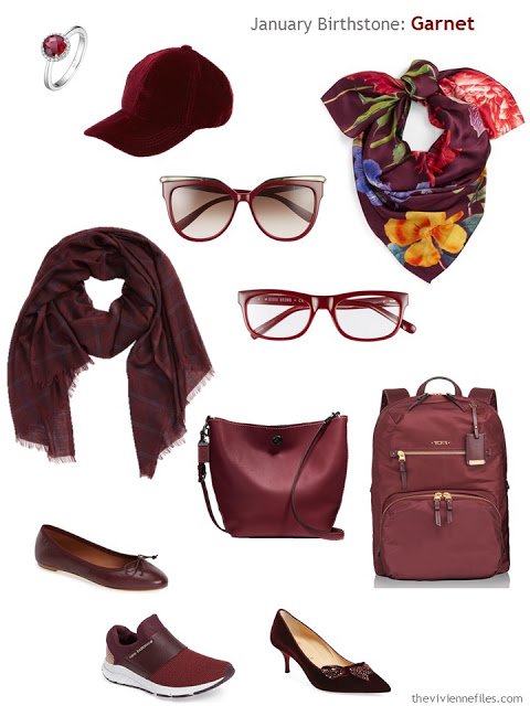 How to wear Garnet, the January Birthstone, in a capsule wardrobe