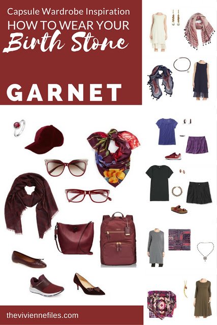 How to wear Garnet, the January Birthstone, in a capsule wardrobe