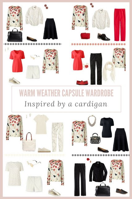 How to Assemble a Warm-Weather Capsule Wardrobe - Bavarian Cream Tossed Floral Cardigan