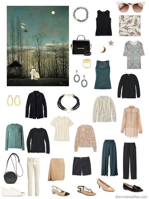 Rousseau's Carnival Evening with a wardrobe inspired by the painting