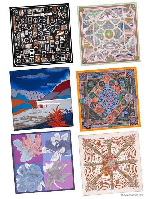 Six Hermes scarves from Spring 2017