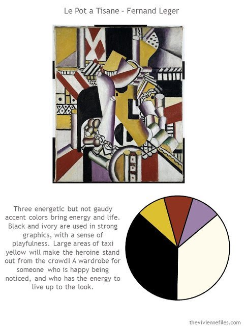 Le Pot a Tisane by Fernand Leger with style guidelines and color palette