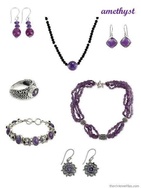 a family of amethyst jewelry