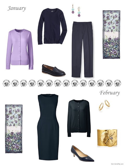 Esme Enchantment scarf by Ted Baker London with outfits for January and February