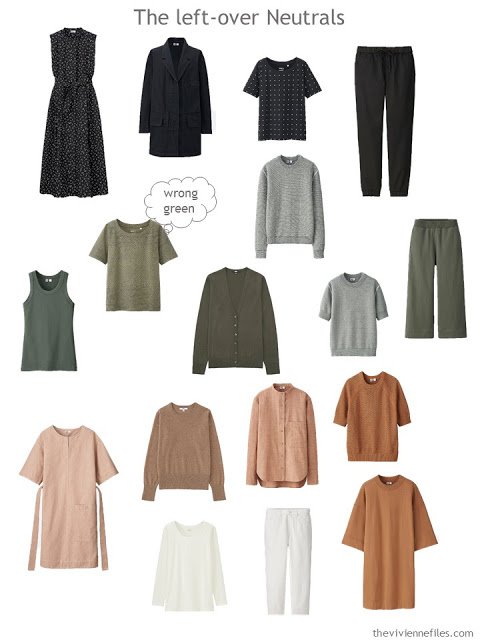 extra neutral garments to be evaluated for keeping in a capsule wardrobe