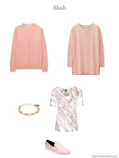 French 5-Piece Wardrobe in blush for warm weather