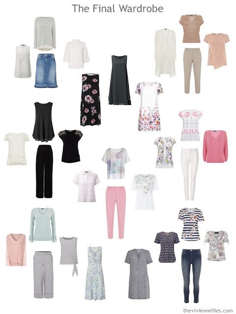 a 33-piece wardrobe for warm weather