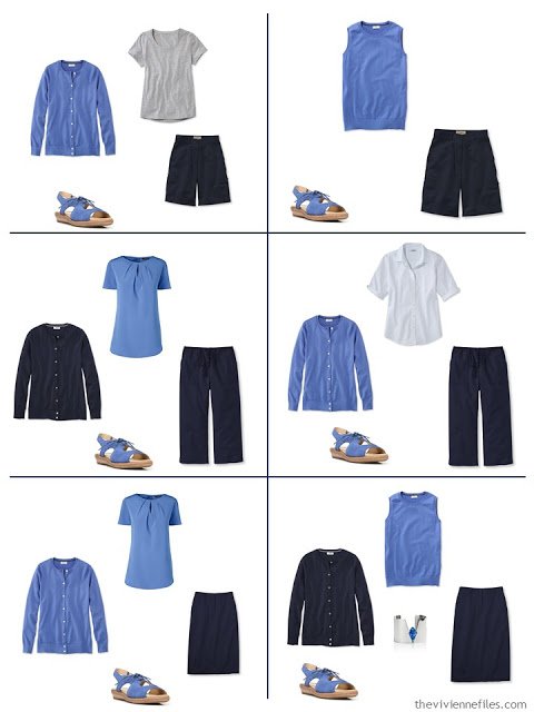 six ways to wear French blue with grey and navy in the summertime