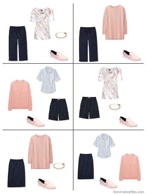 six ways to wear blush with navy and white for warmer weather