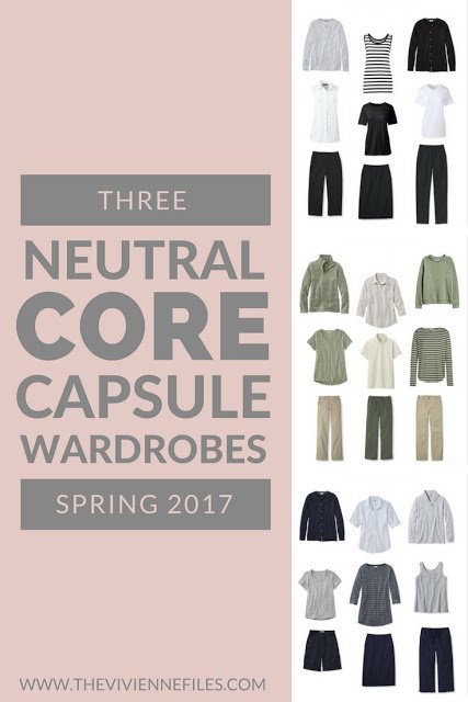 Three Neutral Core Capsule Wardrobes for Spring 2017