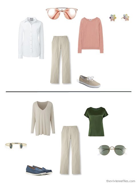 2 ways to wear khaki pants