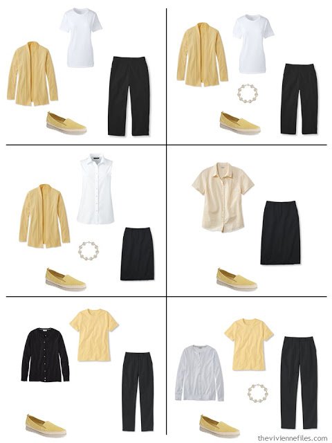 six ways to wear yellow with black and white for warm weather