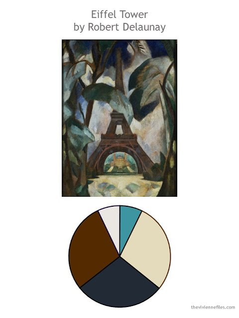 Eiffel Tower by Robert Delaunay with color palette