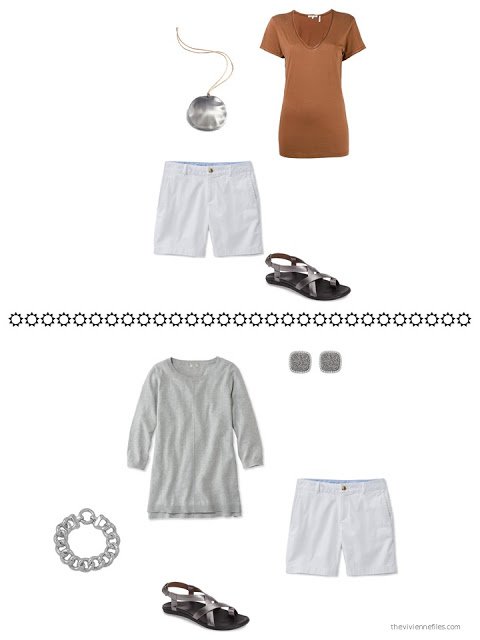 ideas for how to wear white shorts