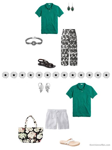 how to style a green polo shirt for warm weather