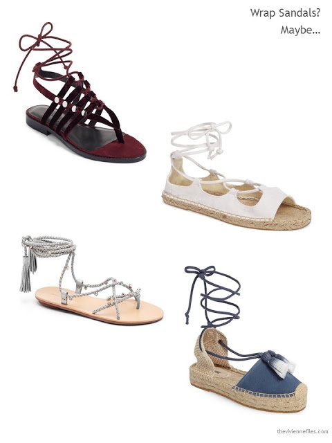 4 pairs of wrap sandals for Summer 2017