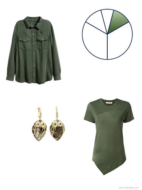 green accent pieces for a capsule travel wardrobe