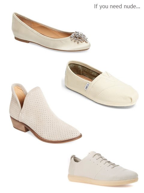 four pairs of light beige shoes