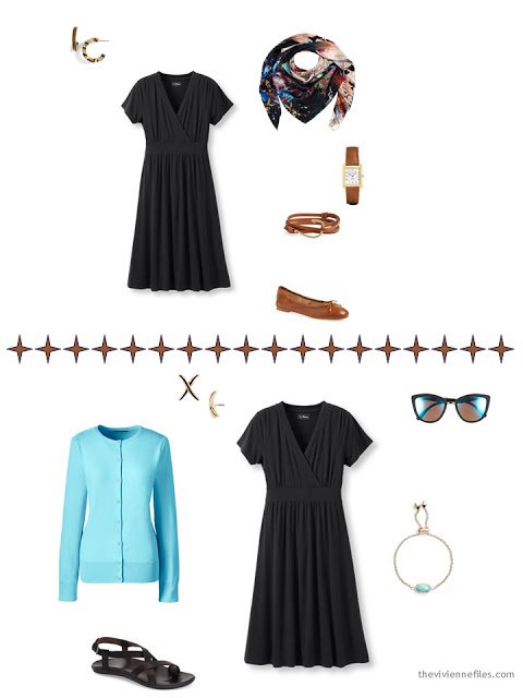 2 ways to style a black dress for summer