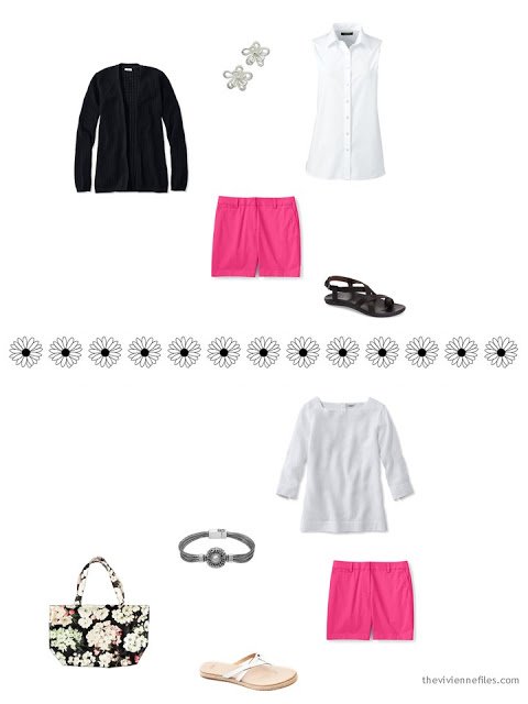 how to style hot pink shorts for summer