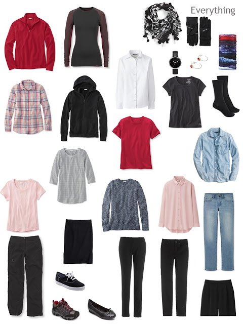 a travel capsule wardrobe for Ireland