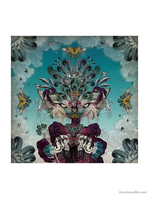 Madame de la Soir silk scarf by Santorus Madame de la Soir silk scarf by Santorus