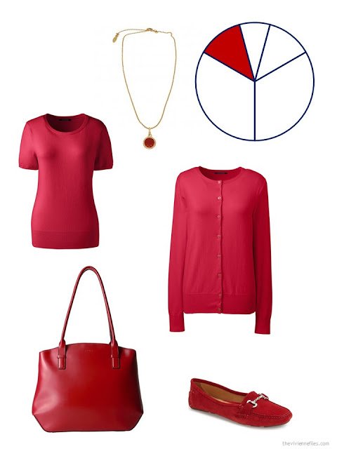 capsule wardrobe accent pieces in cherry red