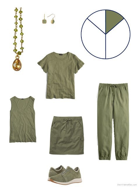 olive green additions to a summer travel capsule wardrobe