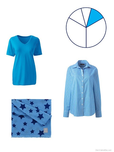 capsule wardrobe accent pieces in bright sky blue