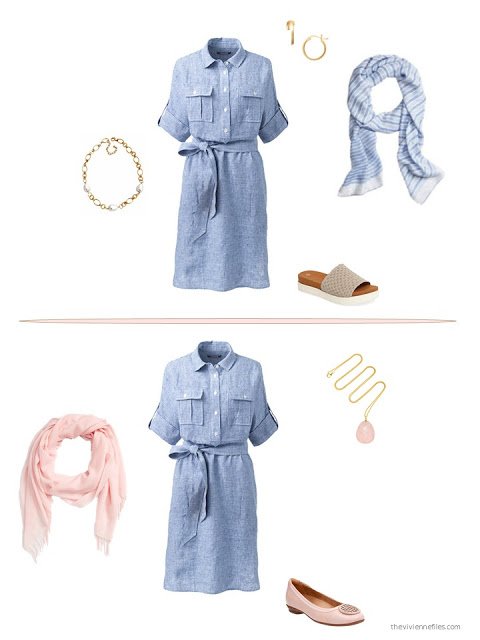 two ways to style a chambray dress for summer