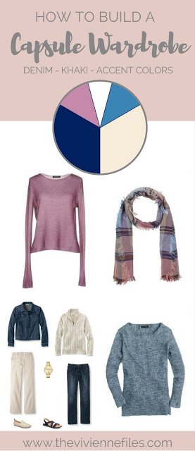 Can I Pack Denim and Khaki and still look Pretty? What about including Mauve Pink and Dark Pastel Blue Accents?