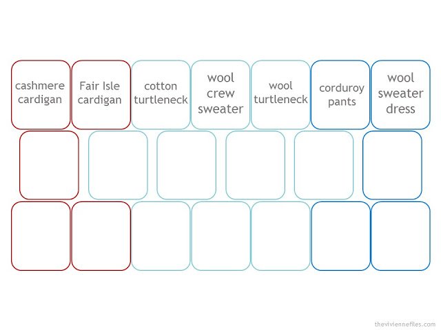 template for a 19-piece cold-weather wardrobe