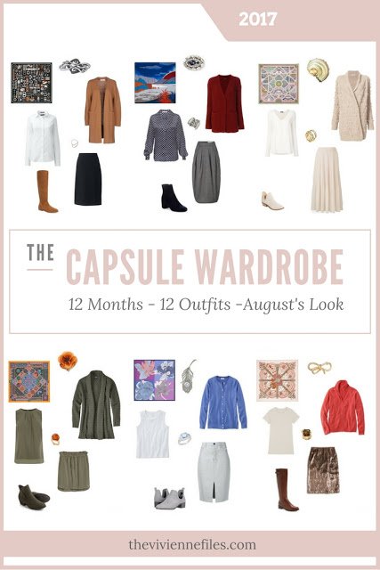 Build a Capsule Wardrobe in 12 Months, 12 Outfits - August 2017